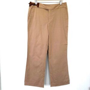 Ralph Lauren Chinos Classic Flat-Front Design, High-rise, Straight Leg, Cotton